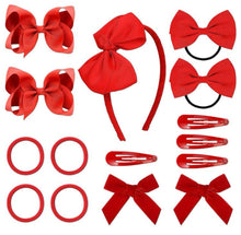 Load image into Gallery viewer, Bow hair set 15pc
