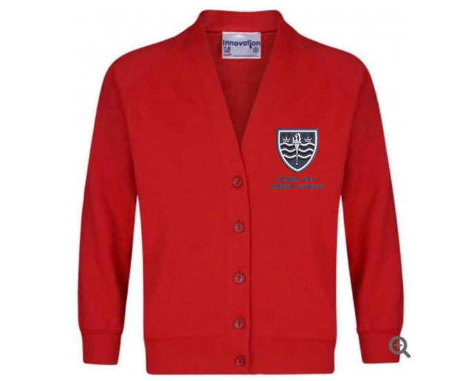 Year 6 Herne Bay Junior School Red Sweatshirt Cardigan